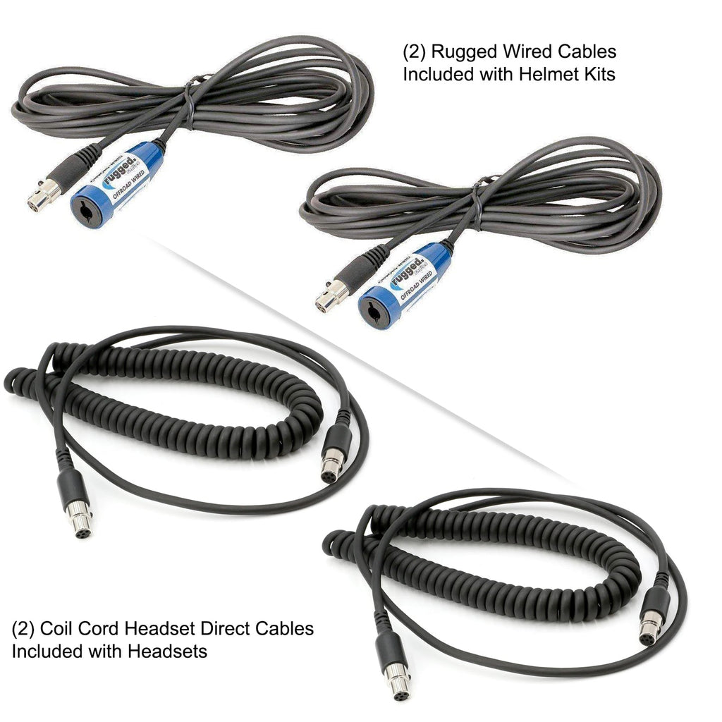 242 Portable Intercom Kit – 2-Person Bluetooth Intercom System - Headsets