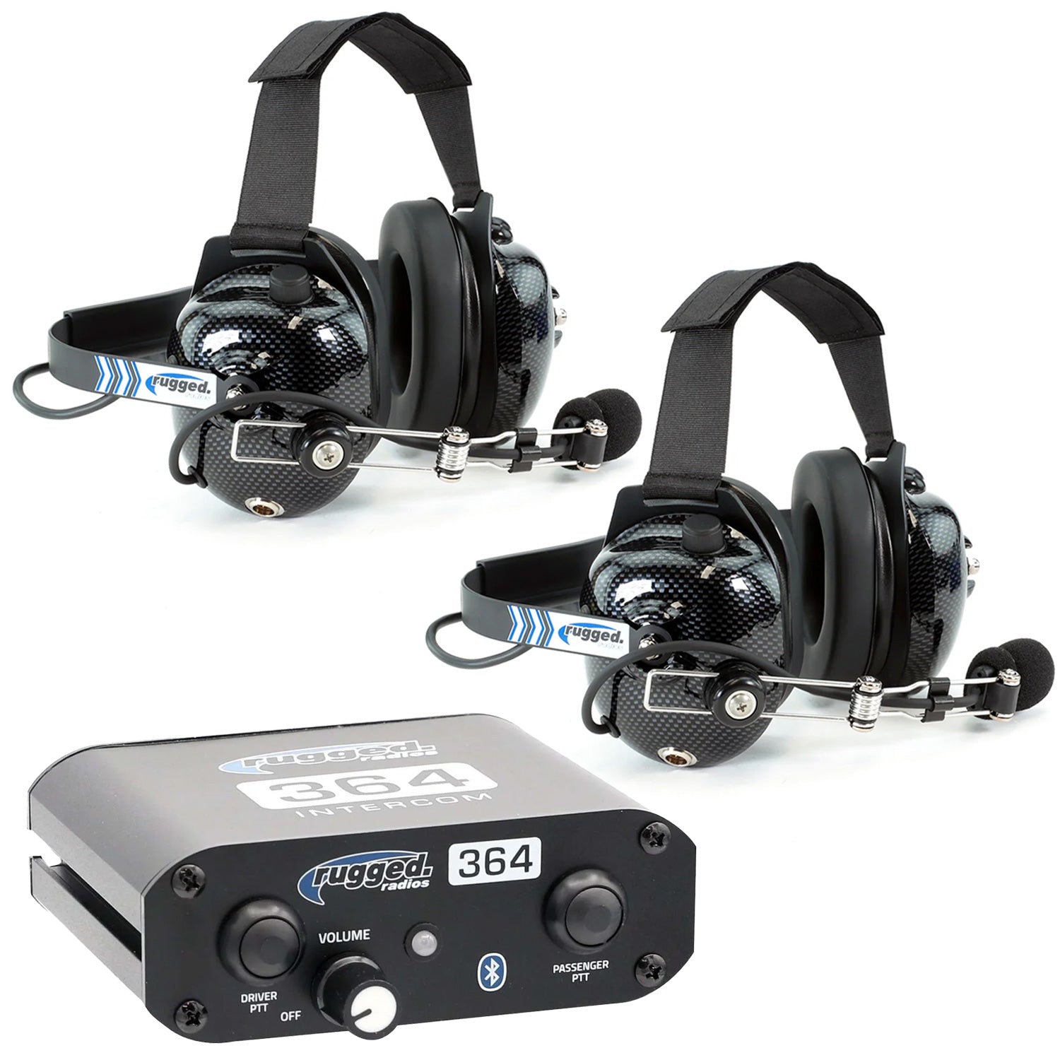 364 Intercom Kit – 2-Person Bluetooth Intercom System - Headsets