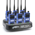 6 PACK - Choose Your Business Band Two Way Handheld Radio - R1 Blue