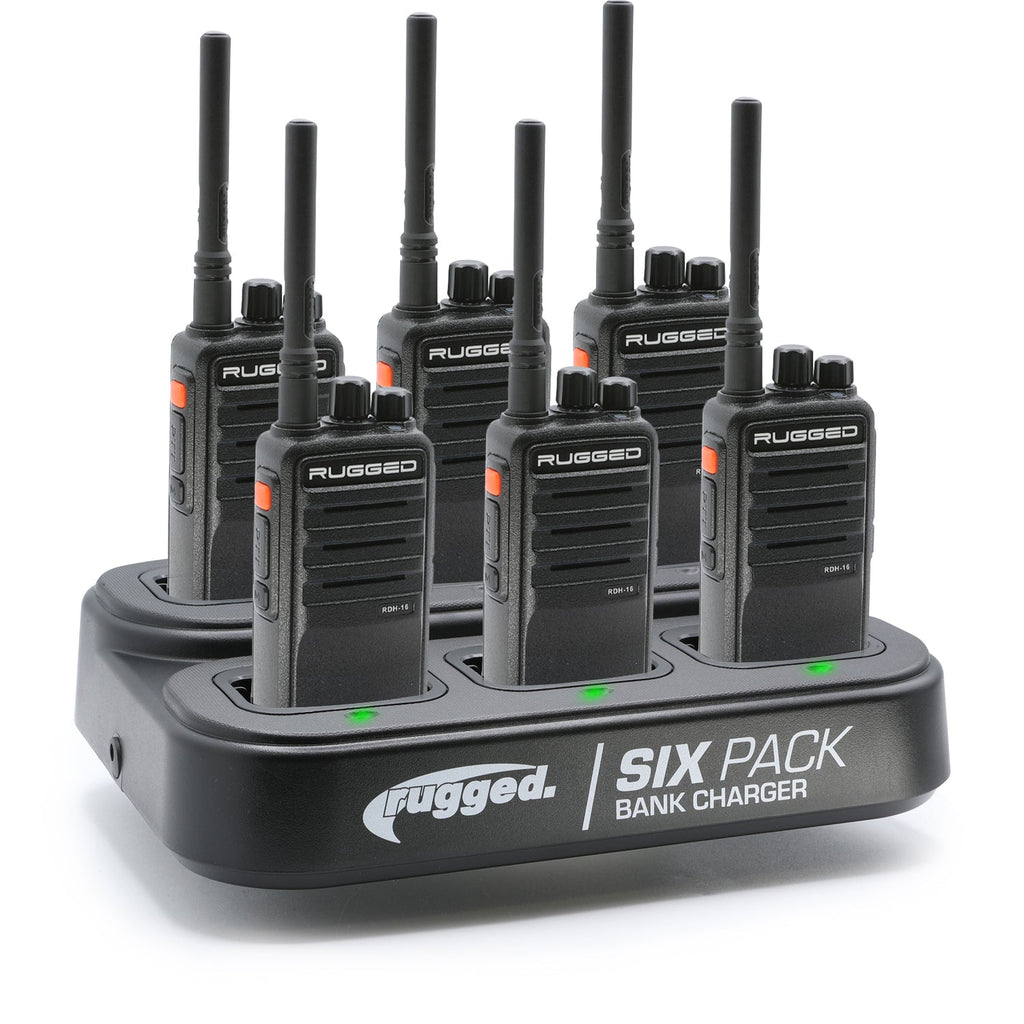 6 PACK - Choose Your Business Band Two Way Handheld Radio - R1 Blue