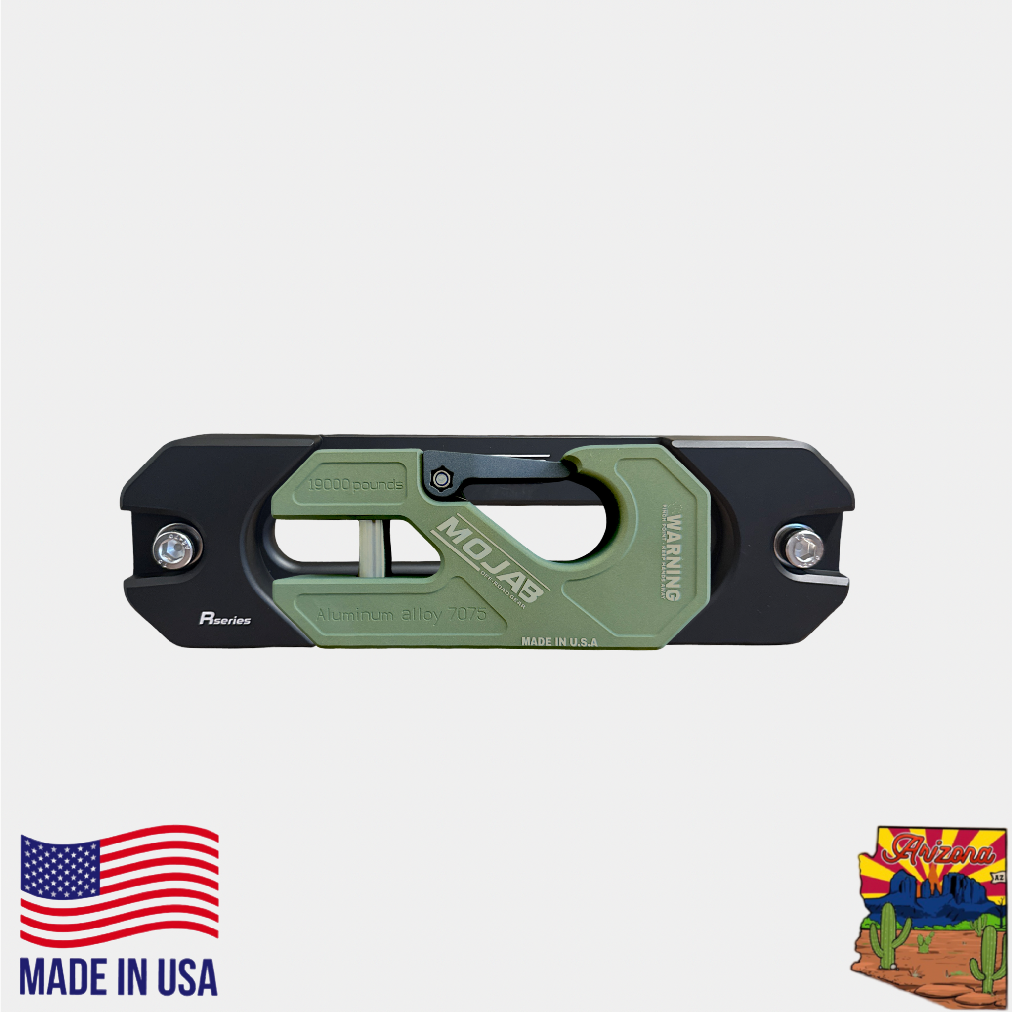 Aluminum Recessed Winch Shackle with Fairlead Kit, closed latch (LIFE TIME WARRANTY*)