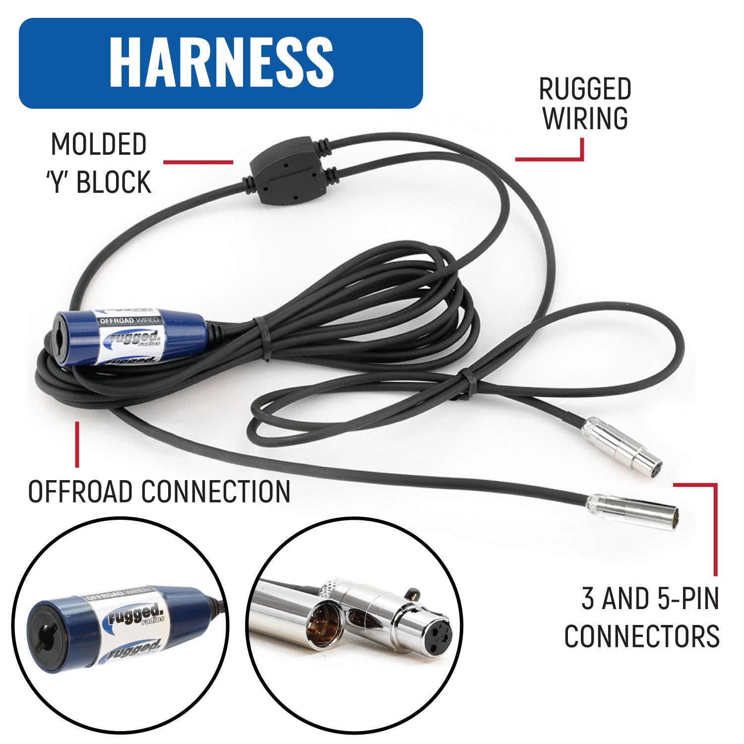 RUGGED Wired  Driver and Crew Chief Racing Kit with RDH16 Radios