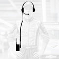 Crew Chief - H42 Spotter Headset and Rugged Handheld Radio Package - Dual Radio / R1 Business Band Handheld - Digital and Analog / Safety Yellow