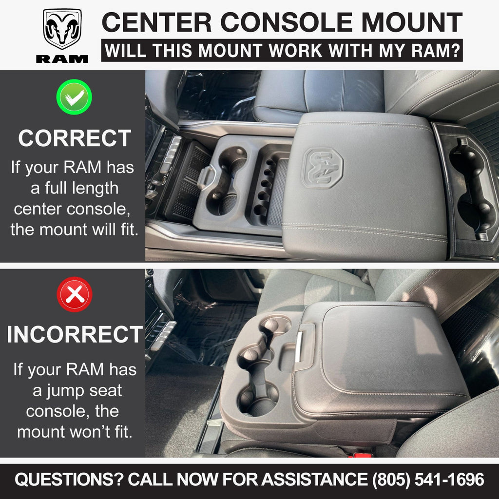 Center Console Radio Mount for Ford Chevy GMC and Ram TRX Trucks - Icom F5021