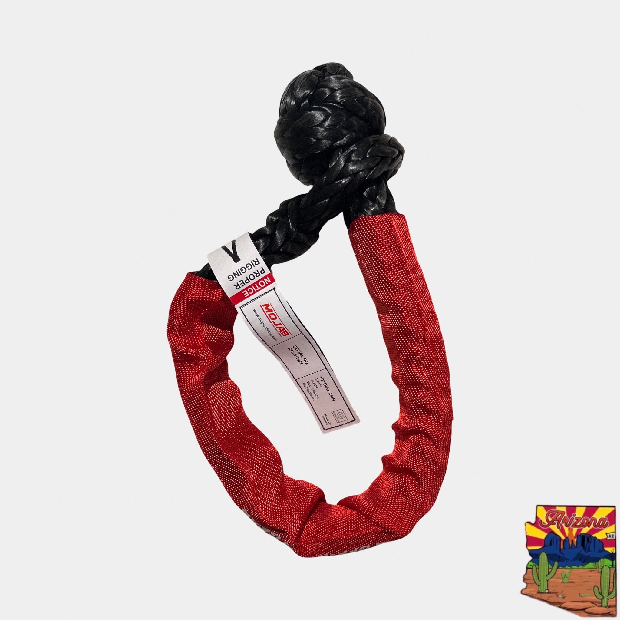 Soft Shackle 1/2'' x 24” with sleeve and bag (Single Shackle) (Lifetime Warranty)