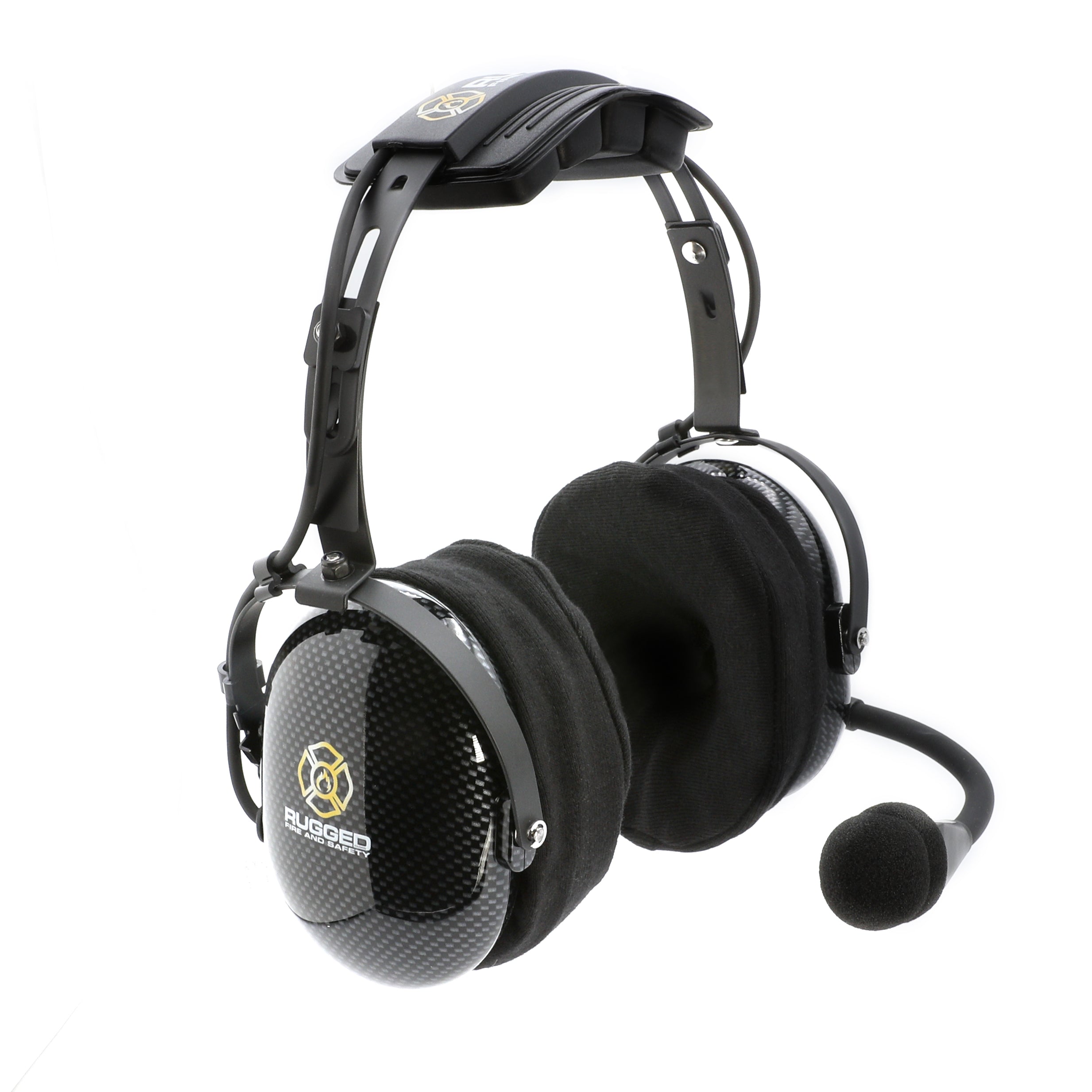 FHS Over-The-Head Fire Safety Industrial Headset - With Mic On/Off Button / No Cable