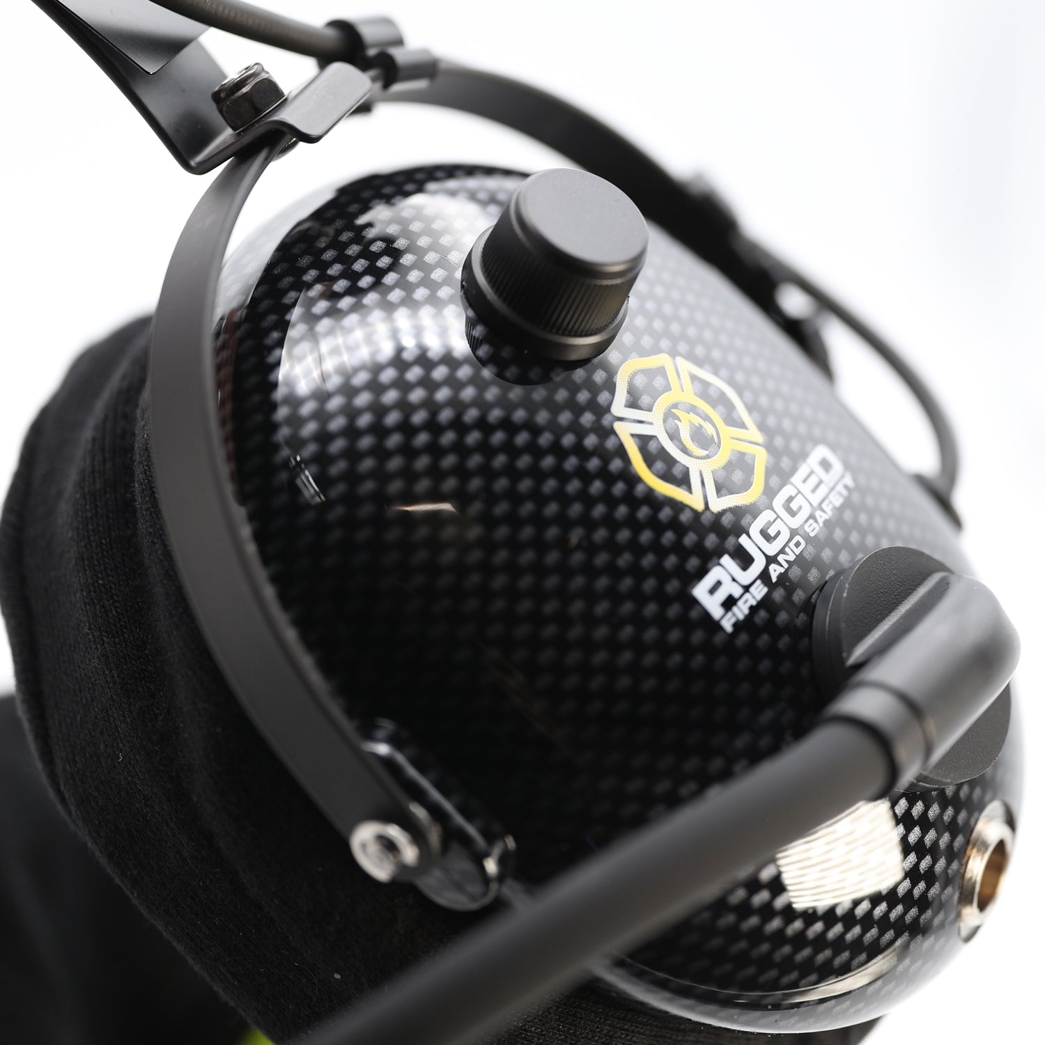 FHS Over-The-Head Fire Safety Industrial Headset - With Mic On/Off Button / For David Clark / Sigtronics / Avcomm