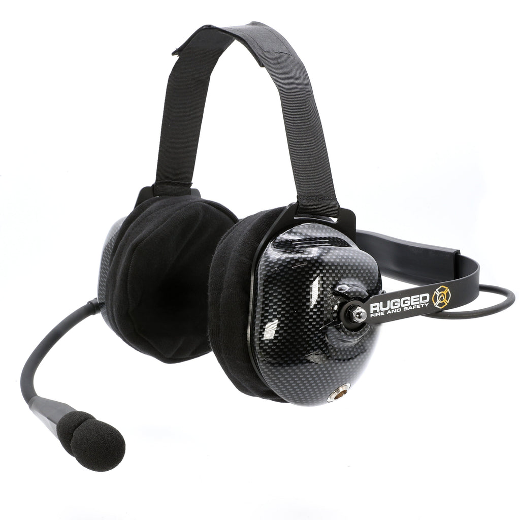FHS Behind-The-Head Fire Safety Industrial Headset - No Buttons / For David Clark / Sigtronics / Avcomm