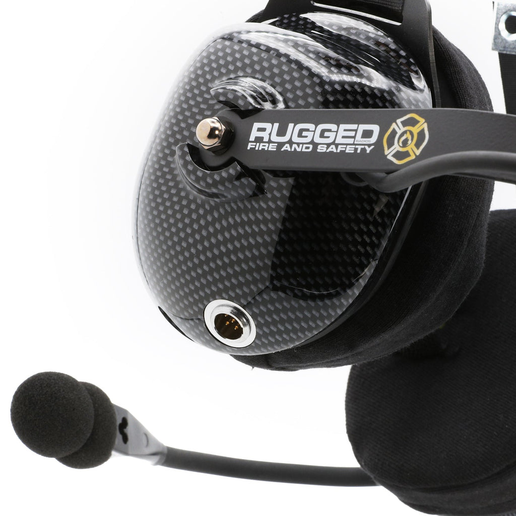 FHS Behind-The-Head Fire Safety Industrial Headset - With PTT Button / For Rugged / Firecom