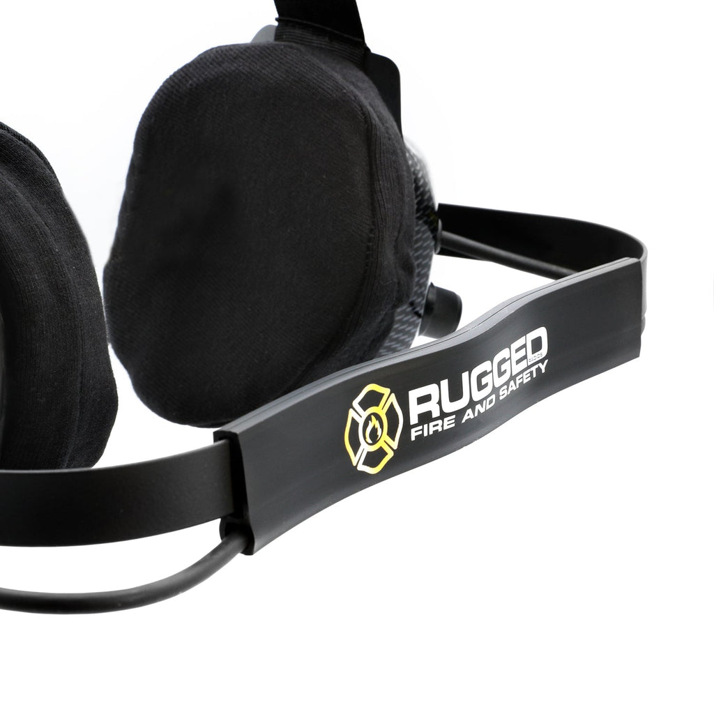 FHS Behind-The-Head Fire Safety Industrial Headset - With Mic On/Off Button / For David Clark / Sigtronics / Avcomm