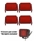 (4) Pieces Red LED Pod Cover