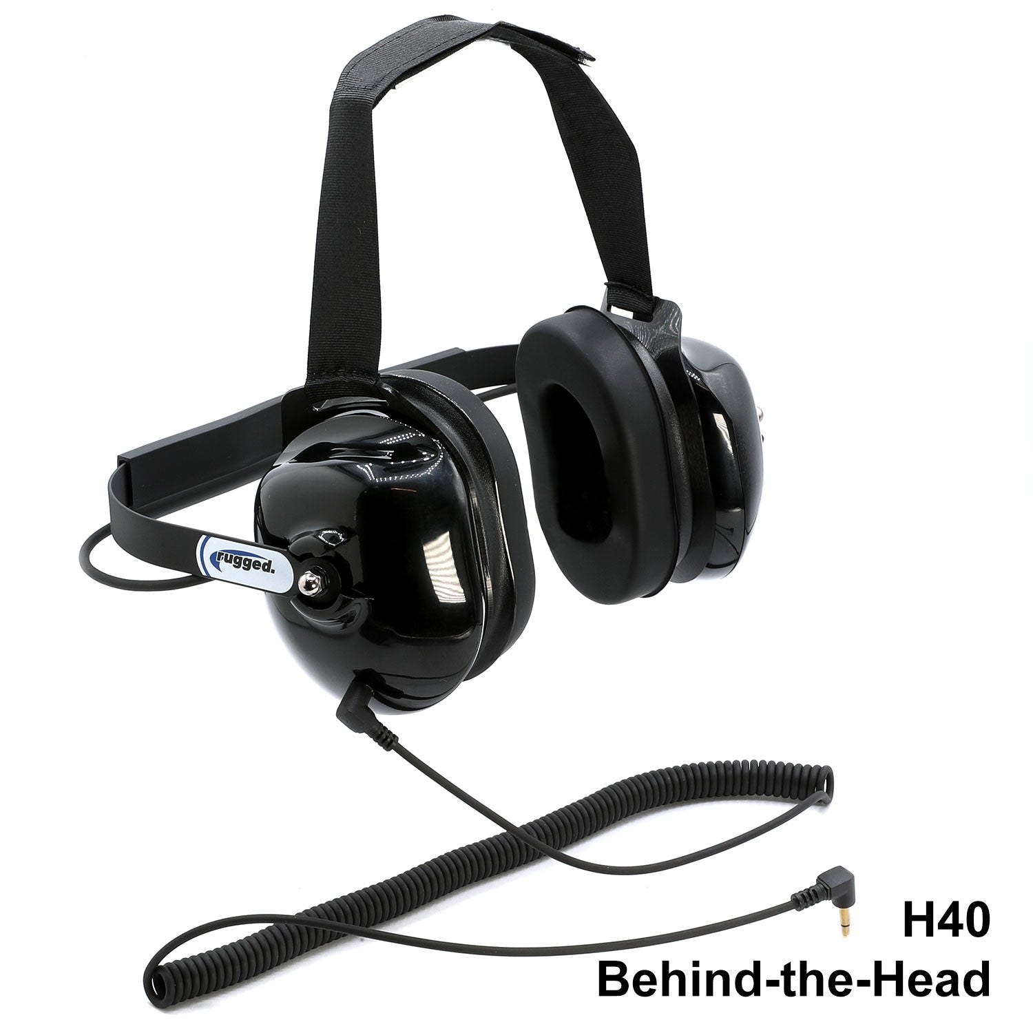 Listen Only Headsets with 3.5 mm Mono Audio Cable - H40 Behind-the-Head