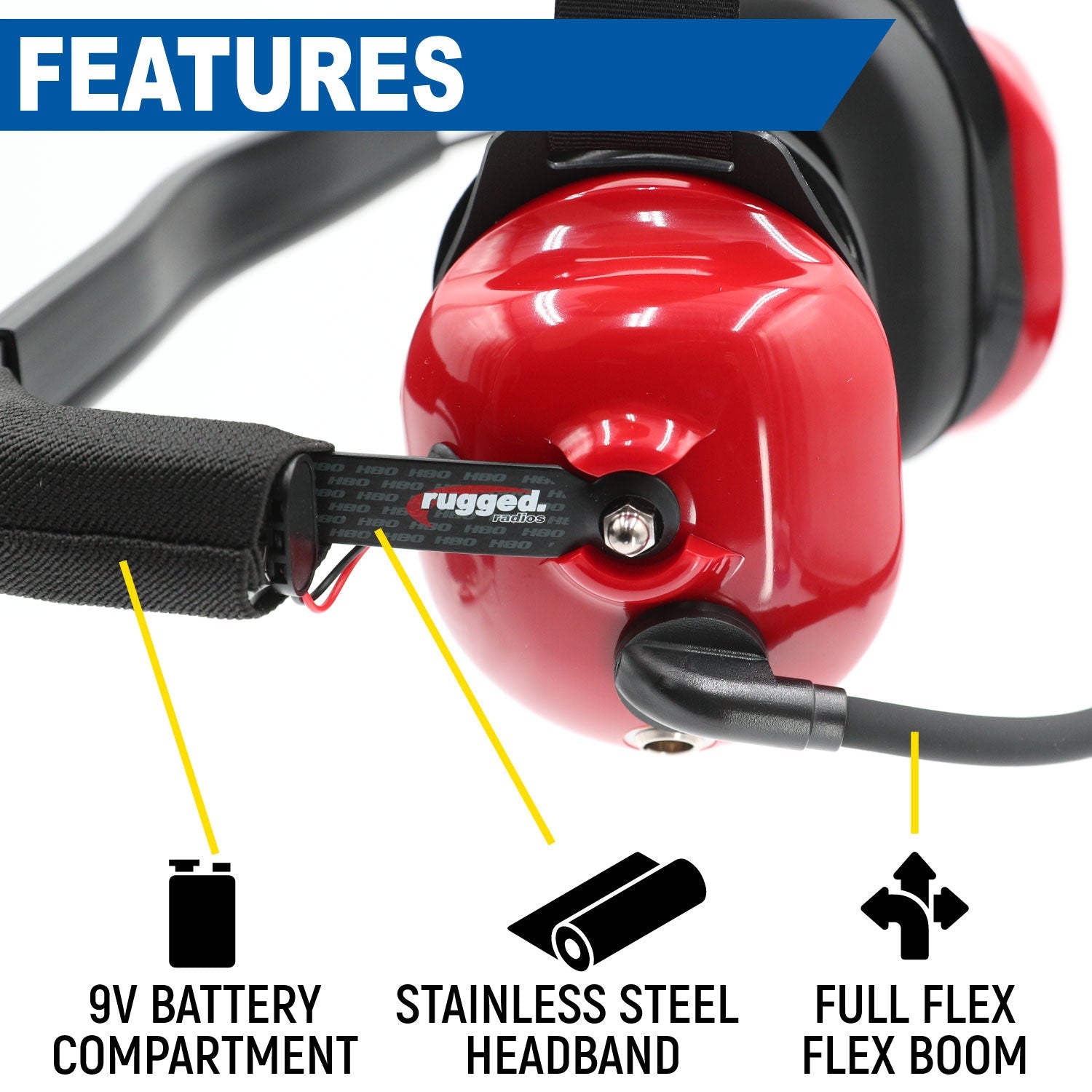 BUNDLE - H80 Track Talk Linkable Intercom Headset with NITRO BEE XTREME UHF Race Receiver and Carry Bag