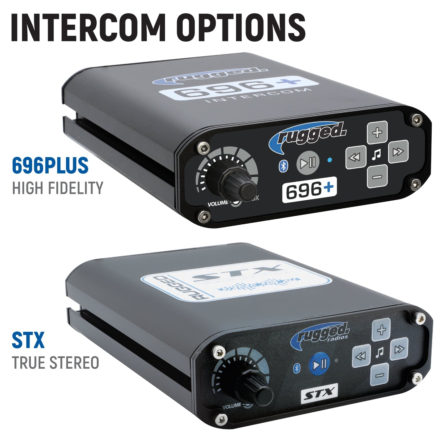 Polaris RZR XP 1000 Complete Communication Kit with Bluetooth Intercom and 2-Way Radio - STX Stereo / M1 VHF Business Band