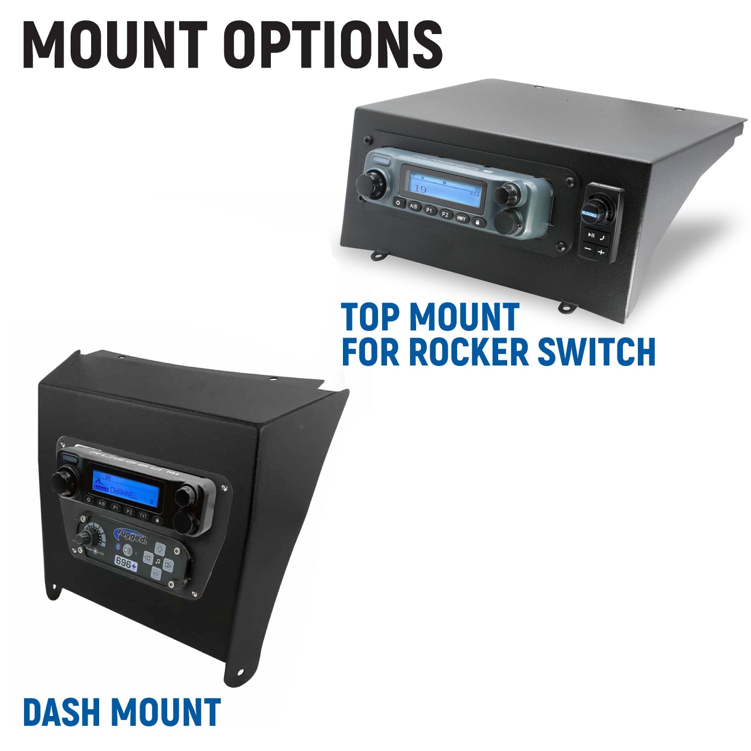 Kawasaki Teryx KRX Complete Communication Kit with Bluetooth Intercom and 2-Way Radio - 696 PLUS / M1 VHF Business Band / Dash Mount
