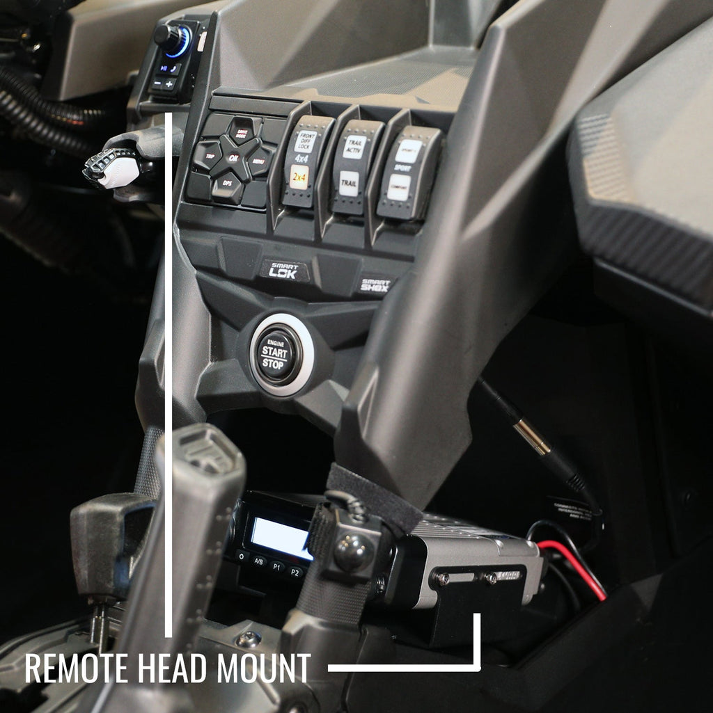 Can-Am Maverick X3 Complete Communication Kit with Bluetooth Intercom and 2-Way Radio - 696 PLUS / G1 GMRS / Top Mount