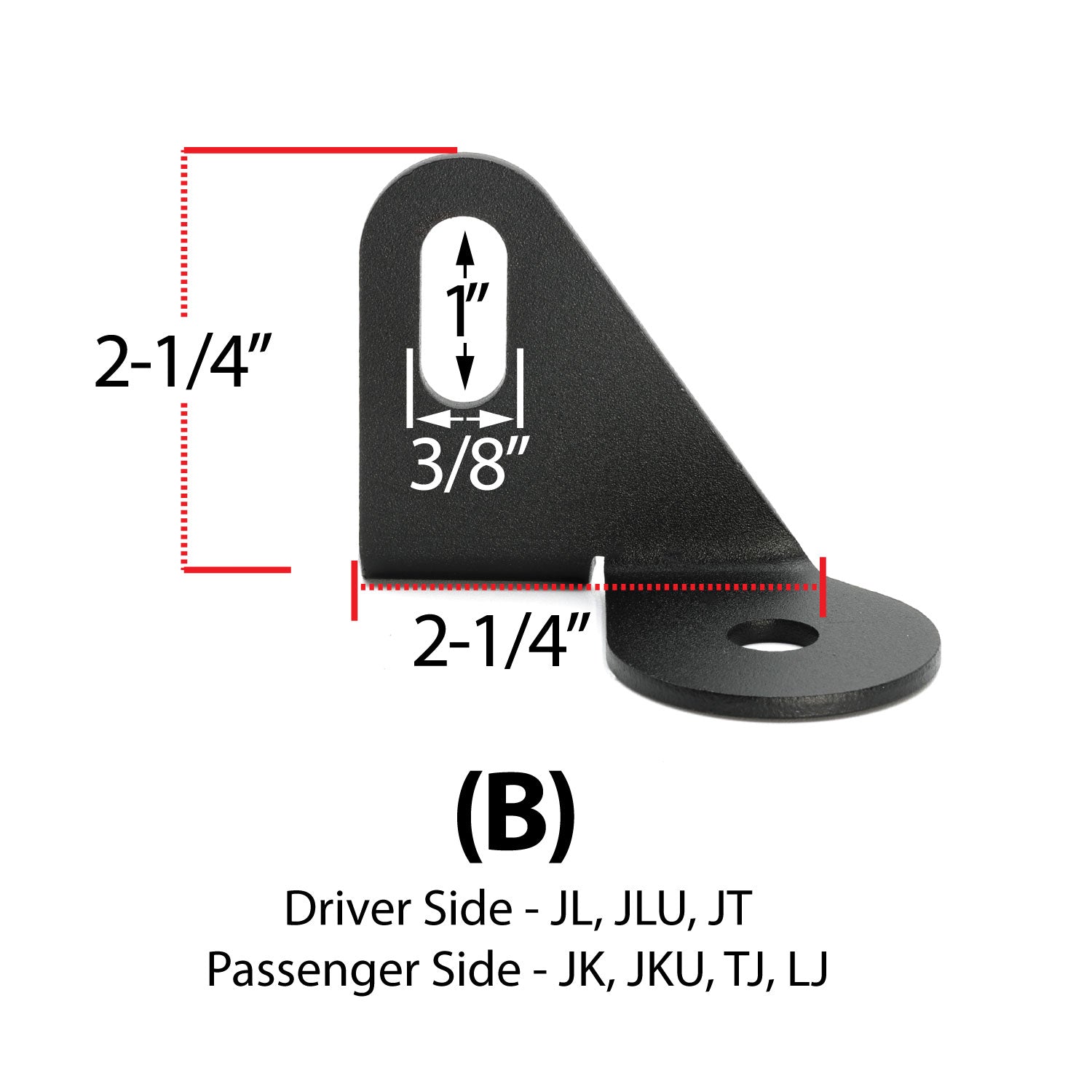 Antenna Mount for Jeep Wrangler TJ LJ JK JL and Gladiator JT - Sold Individually - Jeep B Mount