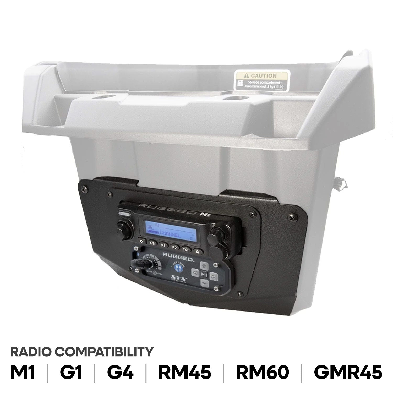 Can-Am Commander and Maverick - Glove Box Multi-Mount Kit for Rugged UTV Radios and Intercoms - Kenwood TK7360