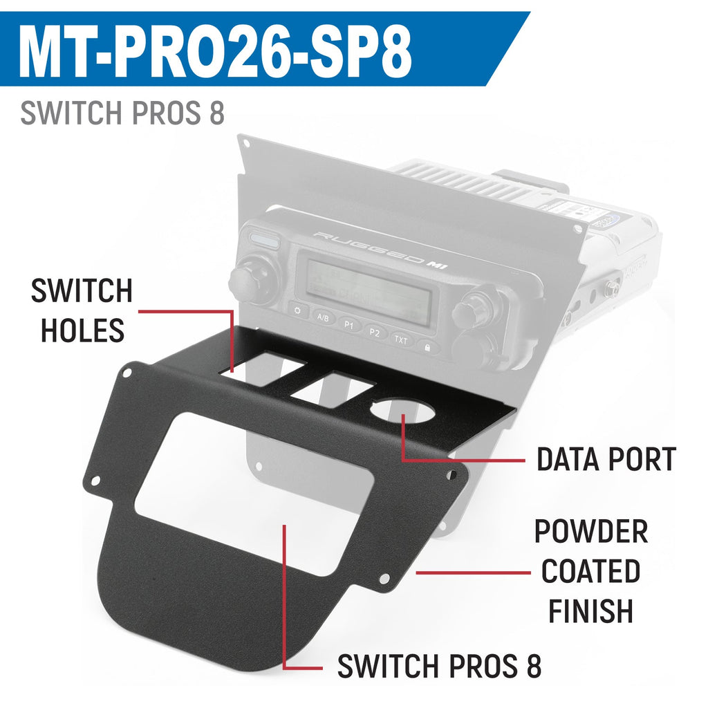 Lower Accessory Panel for 2026 Polaris RZR Pro R Ultimate with 10.4 Inch Touchscreen - Rocker Switch