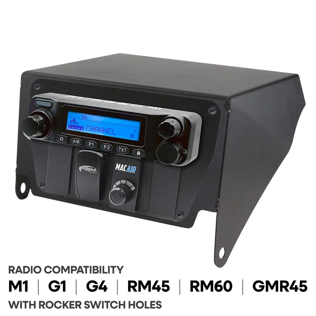 Can-Am X3 Multi-Mount Kit - Top Mount - for Rugged UTV Intercoms and Radios - Rugged M1/G1/G4/RM45/RM60/GMR45 with Switch Holes