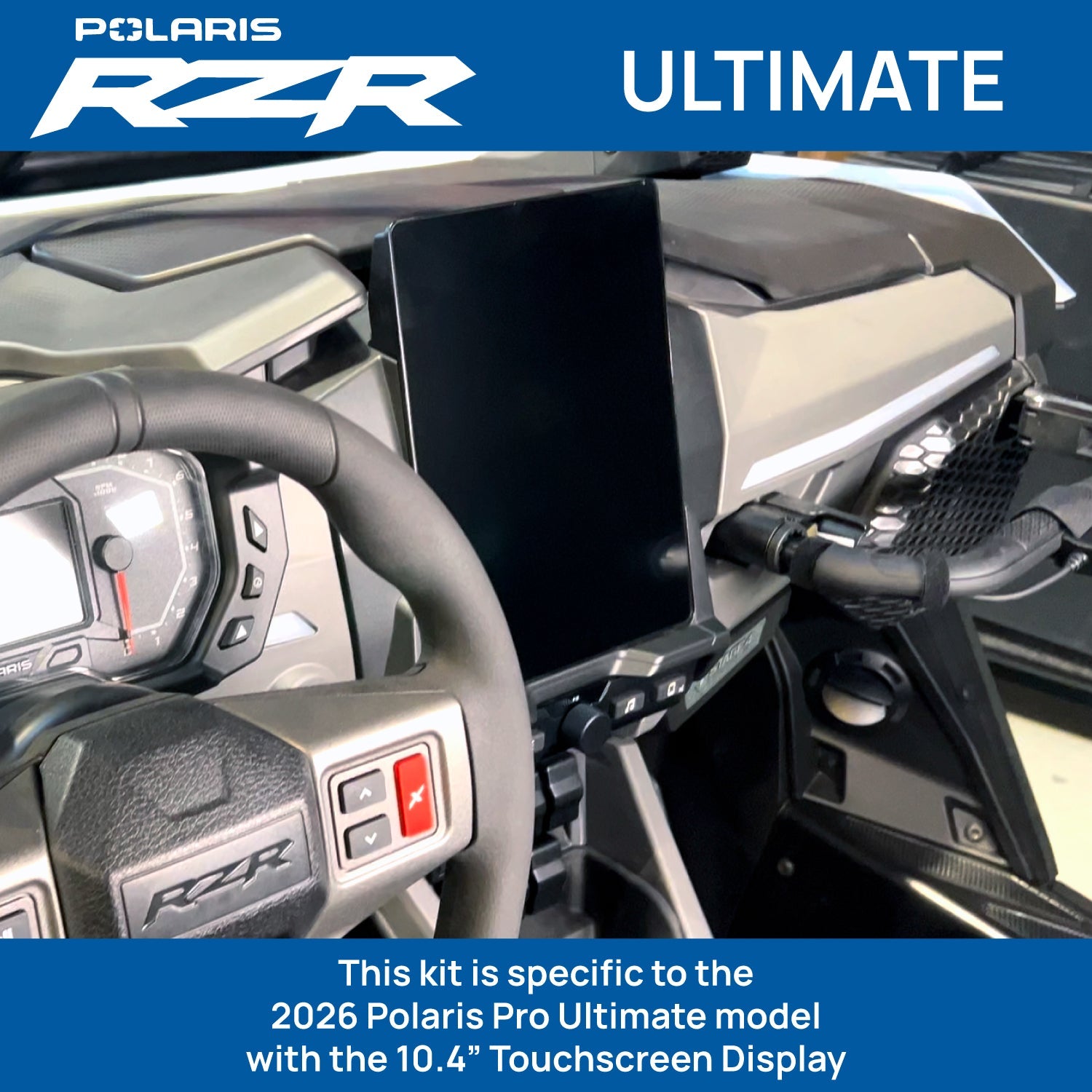 2026 Polaris RZR Pro R Ultimate – Complete Communication Kit with Bluetooth Intercom and 2-Way Radio (10.4″ Touchscreen Models Only) - STX Stereo Remote Head / M1 VHF Business Band