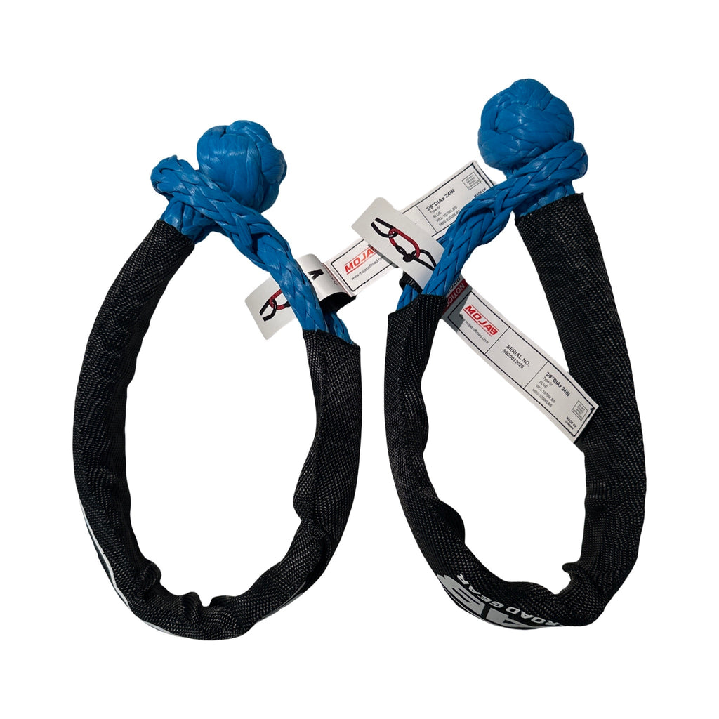 Soft Shackle 3/8'' x 24” with sleeve and bag (Set of 2 Shackles) (Lifetime Warranty)
