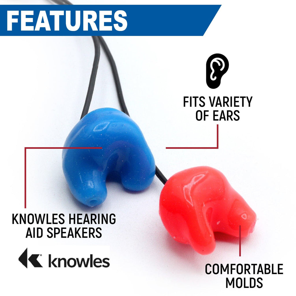 Challenger Semi-Custom Molded Ear Bud Speakers with 1/8  Plug - Mono