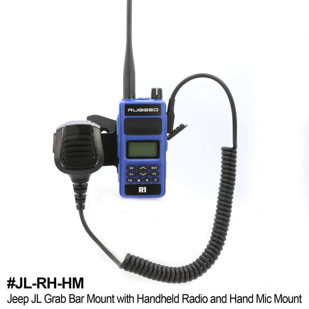 Handheld Radio Grab Bar Mount for Jeep Wrangler JK JKU JL and Gladiator JT - JK - Radio/Hand Mic Mount