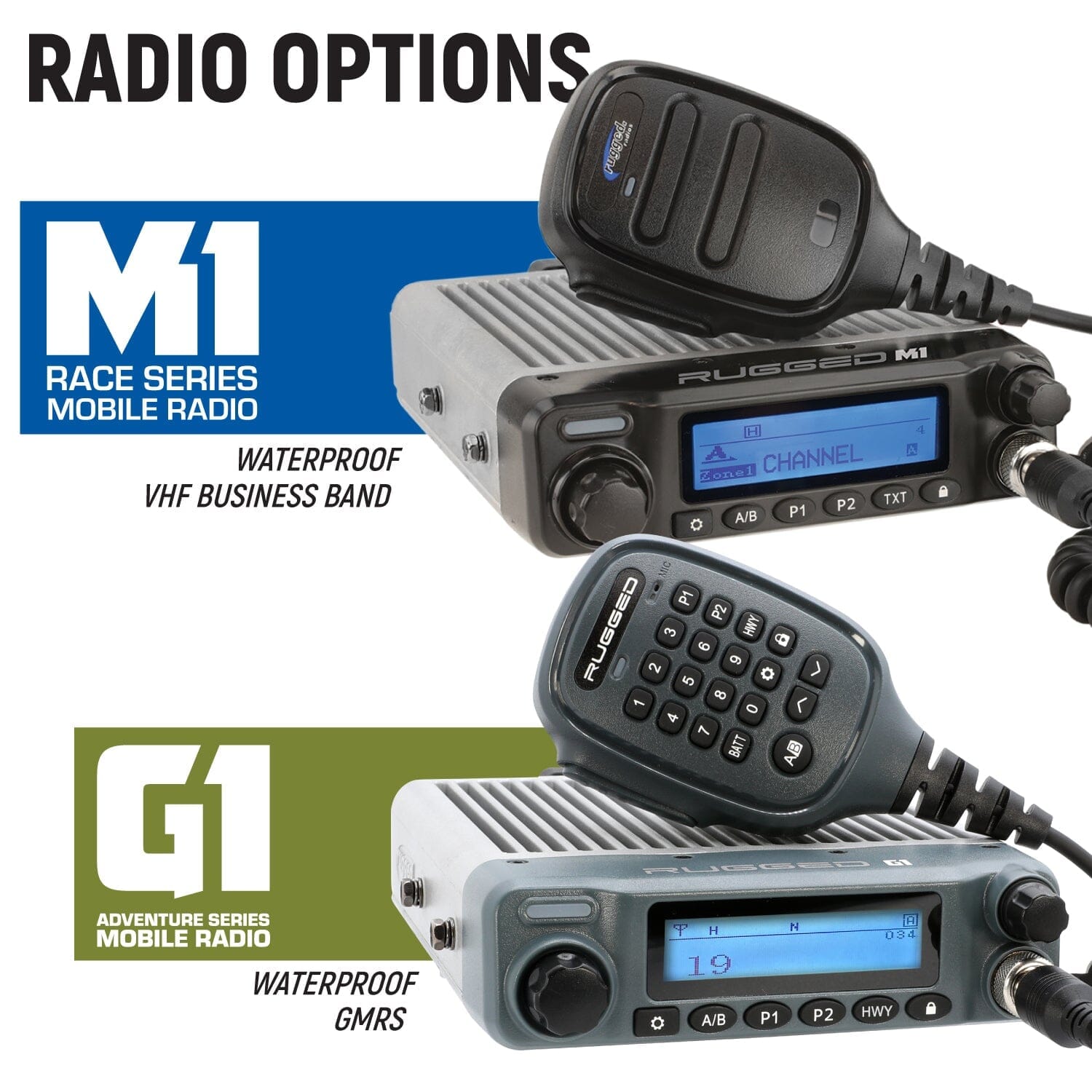 Polaris Xpedition Complete Communication Kit with Bluetooth Intercom and 2-Way Radio - 696 PLUS Remote Head Intercom / M1 VHF Business Band