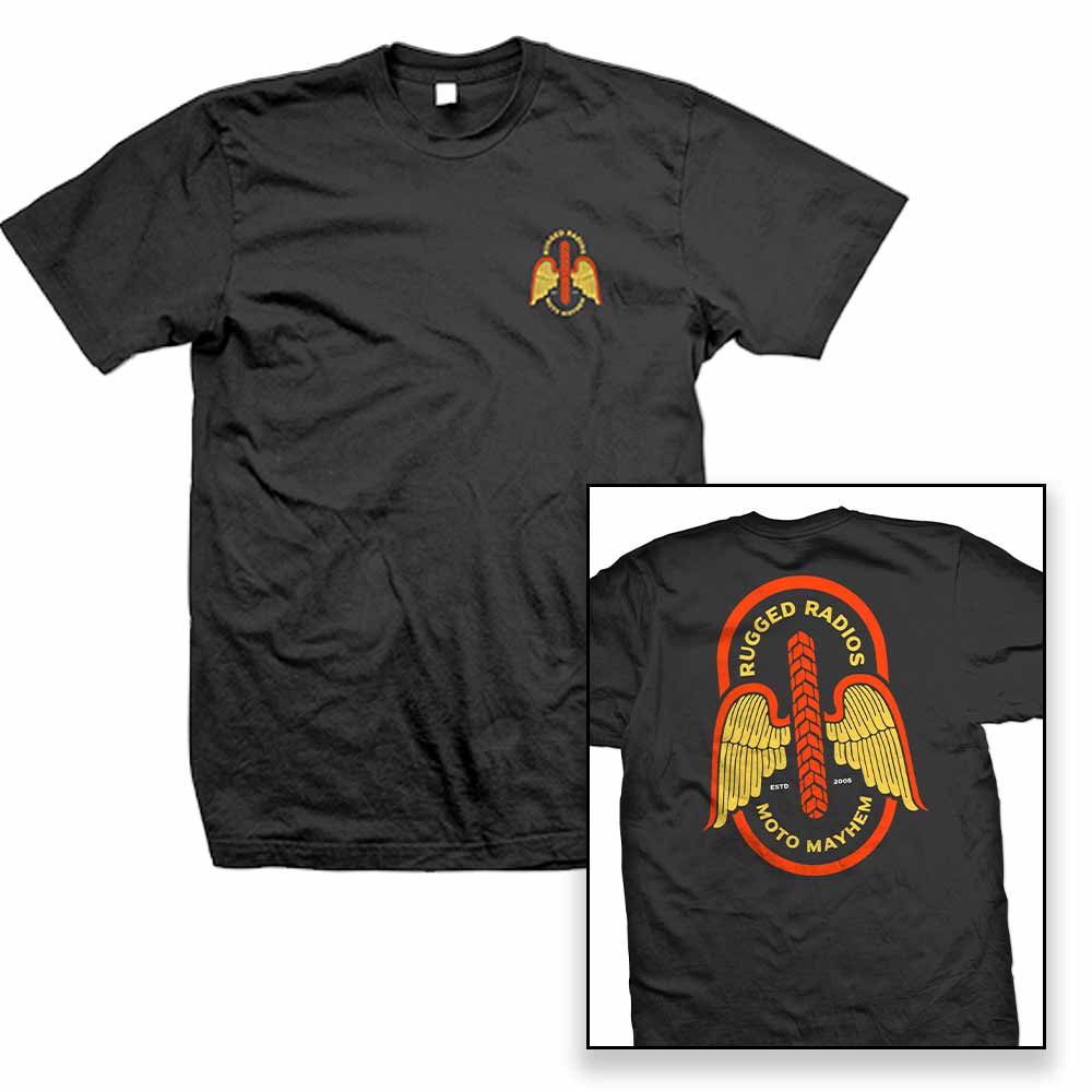 Rugged Radios MOTO MAYHEM T-Shirt - Black - XXXL