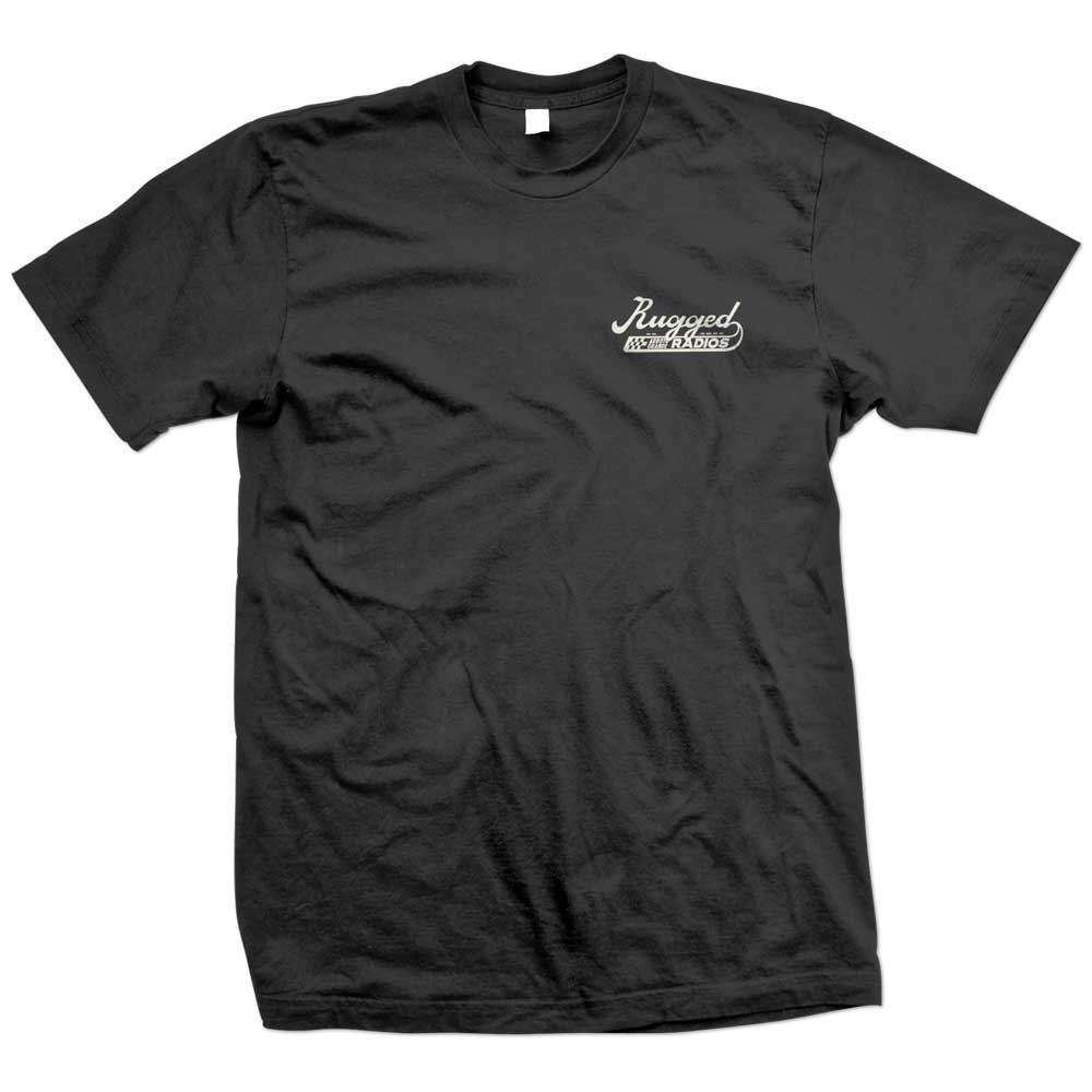 Rugged Radios SCRIPT T-Shirt - Black - Extra Large