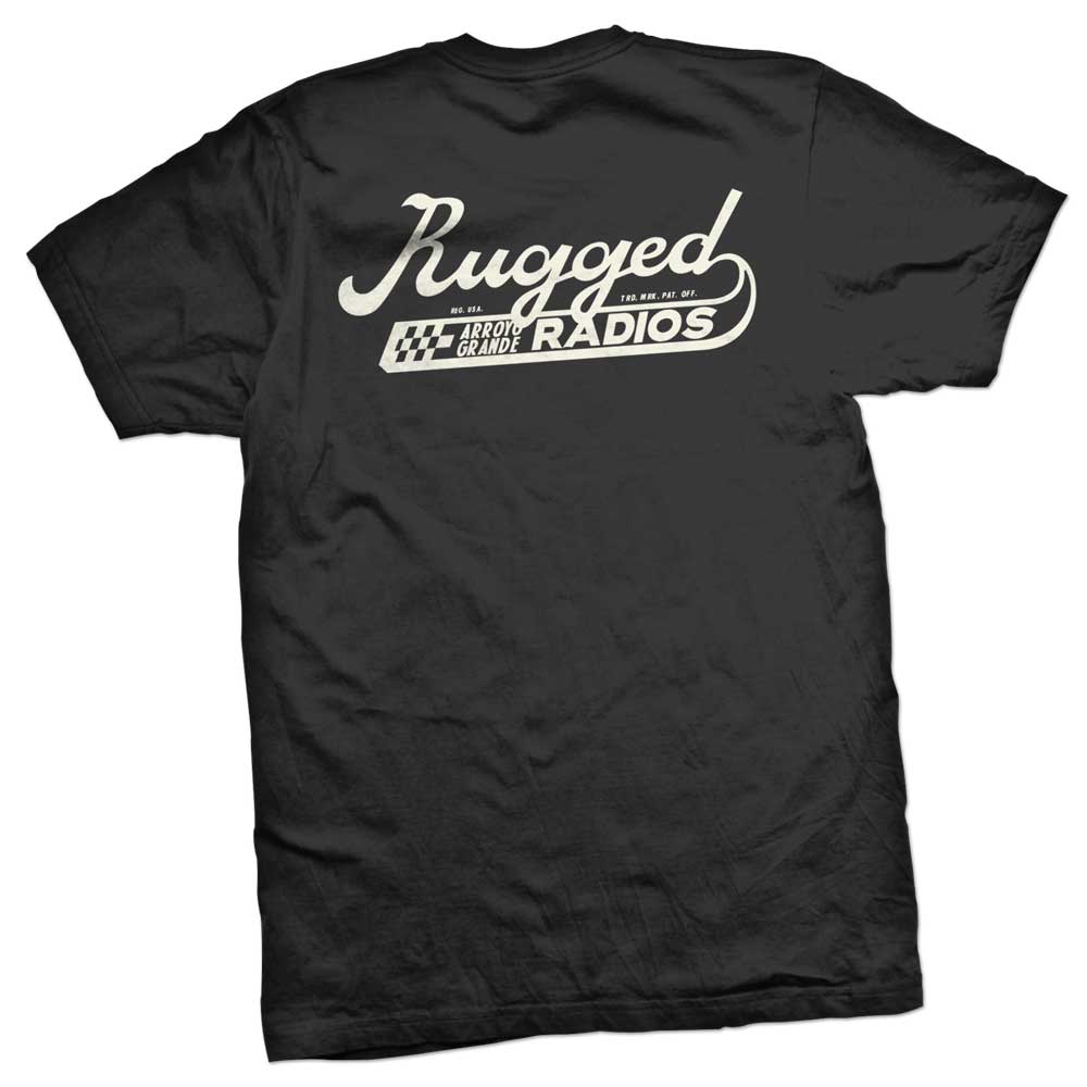 Rugged Radios SCRIPT T-Shirt - Black - XXXL
