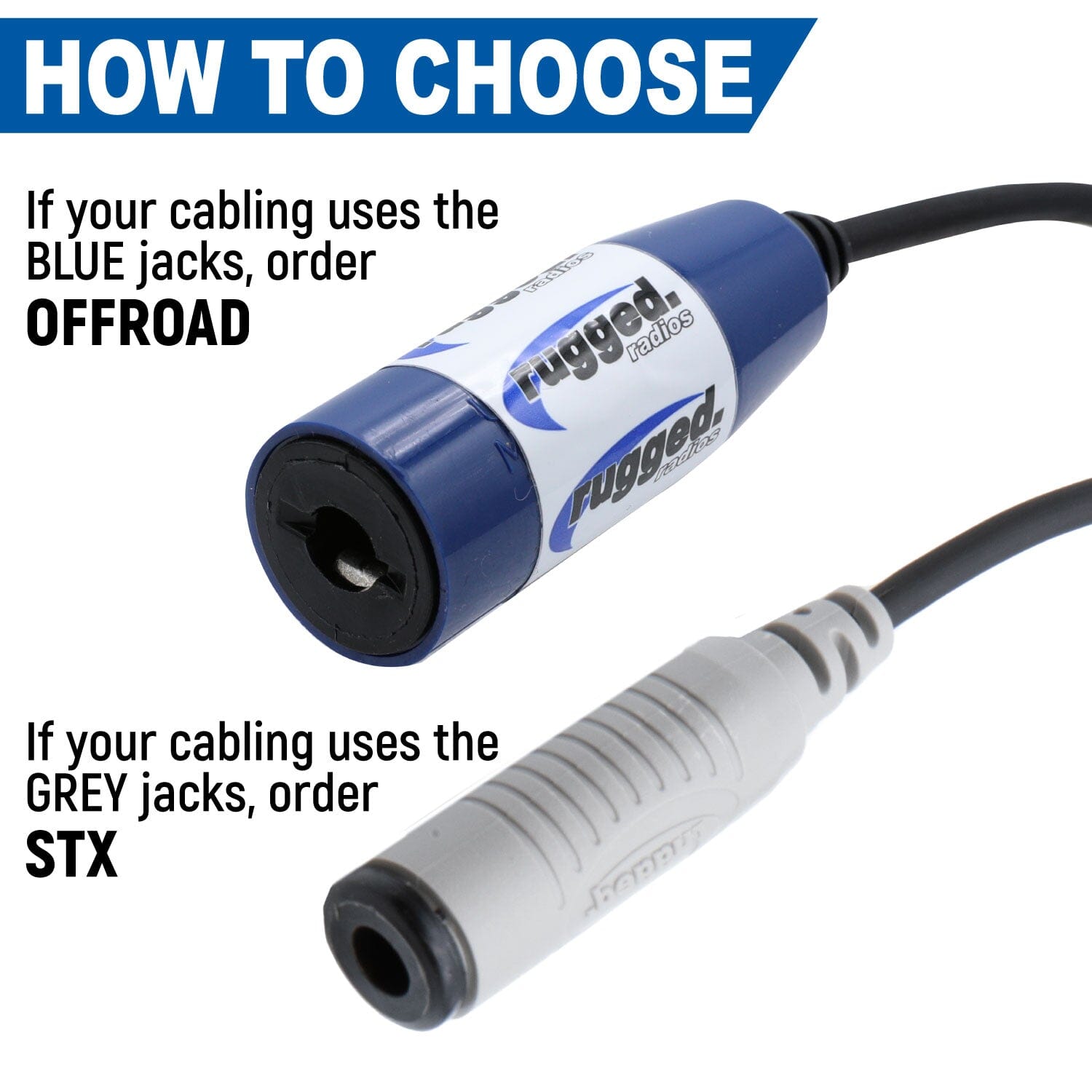 Single Headset / Helmet Jack Flush Mount - Offroad
