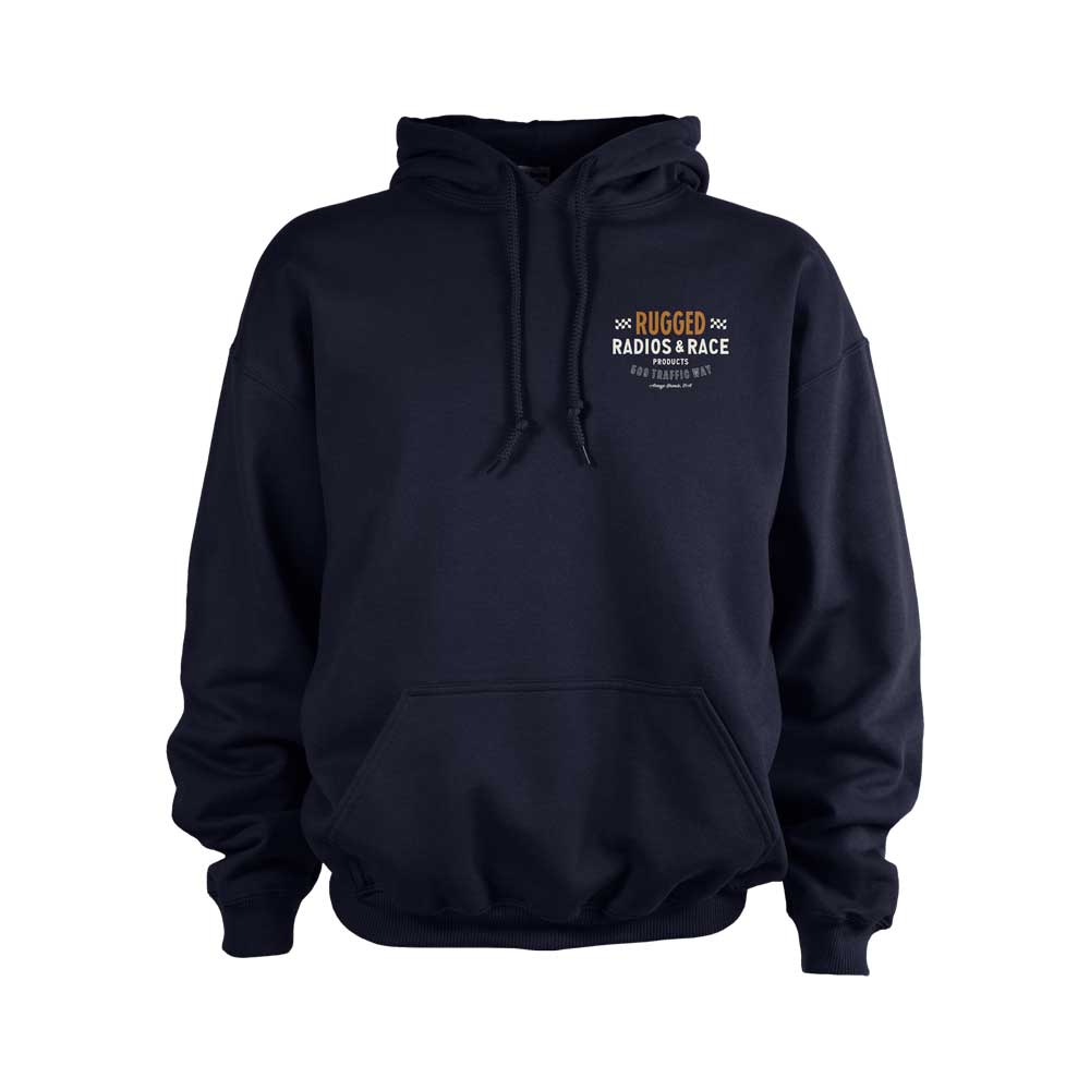 Rugged Radios VINTAGE RACE Pullover Hoodie - Navy Blue - Extra Large